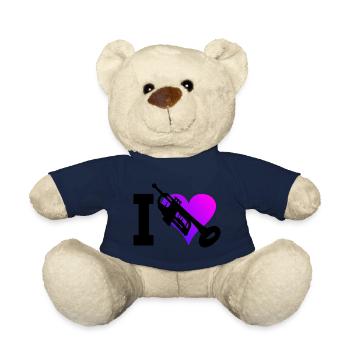 Trumpet Playing Trumpet Player Men's TrumpetSp - Teddy Bear - french navy - Front