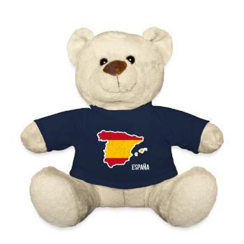 Espagne, drapeau, contour, souvenir - Nounours - bleu marine - Devant