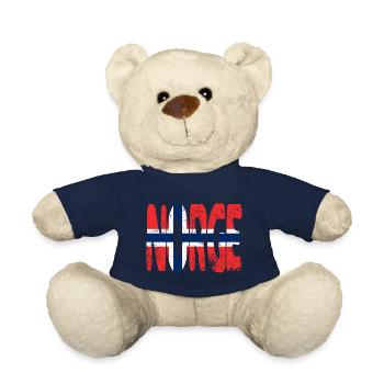 Norge Norwegian Flag Norway Scandinavia - Teddy Bear - french navy - Front