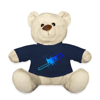 Damen Herren Posaunist Posaunistin Blechblasinstru - Teddy - French Navy - Vorne