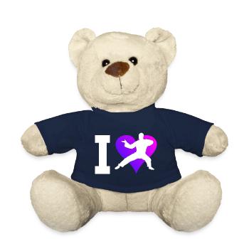 Martial Arts Kungfu Kung Fu Men Women Wushu - Teddy Bear - french navy - Front
