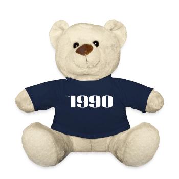 1990 - Cadeau né en 1990 - Nounours - bleu marine - Devant