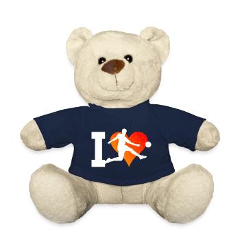 Jouer au football Footballeurs Joueurs de football - Nounours - bleu marine - Devant