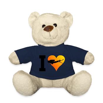 Diving Women's Diver Diving Scuba Diving - Teddy Bear - french navy - Front