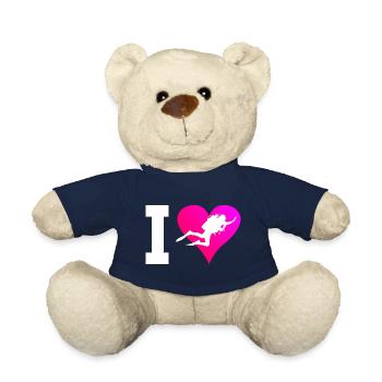 Taucher Diver Tauchen Free Dive Diving - Teddy Bear - french navy - Front