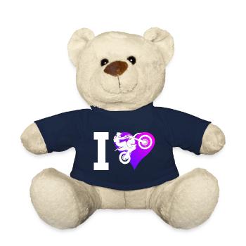 Dirt Biker Dirt Bike Motocross Dirt Bike Men - Teddy Bear - french navy - Front