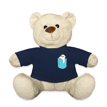Pocket Polar Bear Bear Sun Cool Bag - Teddy Bear - french navy - Front