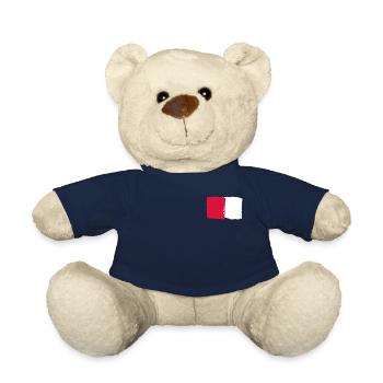 Rouge et blanc aspect usé - Nounours - bleu marine - Devant