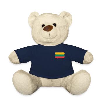 Litauen Flagge used look - Teddy - French Navy - Vorne