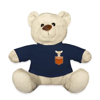 Pocket Bambi deer in the pocket - Teddy Bear - french navy - Front
