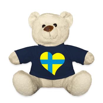 Östergötland heart - Teddy Bear - french navy - Front