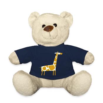Giraffe illustration - Teddy Bear - french navy - Front