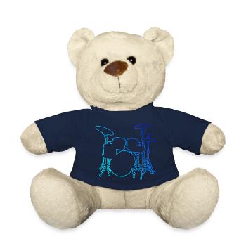 Drum Kit Herren Perkussionist Schlagzeug - Teddy - French Navy - Vorne