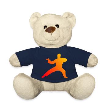 Wushu Kung Fu Martial Arts Men Kungfu Women - Teddy Bear - french navy - Front