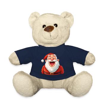 Lustiger Weihnachtsmann Lacht Weihnachten Lustig - Teddy - French Navy - Vorne