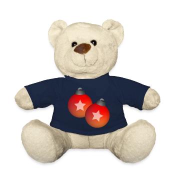 Weihnachten Kugeln Schmuck Winter Geschenk - Teddy - French Navy - Vorne