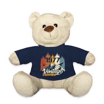 Birthday January 1977 - Gift January 1977 - Teddy Bear - french navy - Front