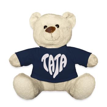 Tata - Small Heart (Custom Color) - Teddy Bear - french navy - Front