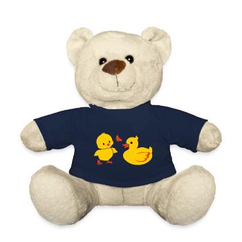 Ente und Babyhuhn mit Hintern - Teddy - French Navy - Vorne