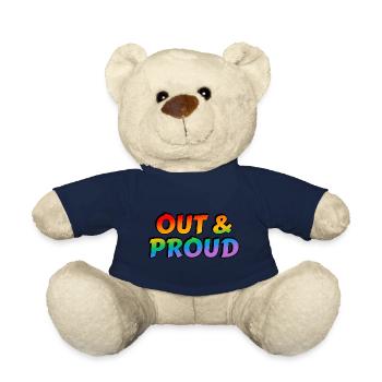 Raus und stolze LGBT-Regenbogen-Pride - Teddy - French Navy - Vorne