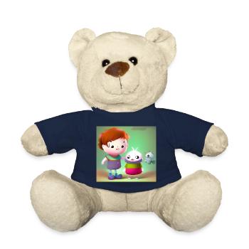 Boy and best friends - Teddy Bear - french navy - Front