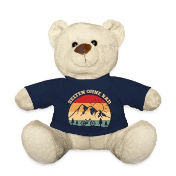 Selten ohne Rad ein lustiger Fahrrad Spruch Fahrra - Teddy - French Navy - Vorne