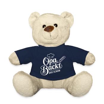 Opa backt das schon - unser backender Opa - Teddy - French Navy - Vorne