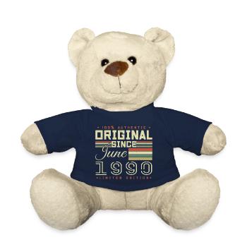 Cadeau Anniversaire Juin 1990, Gift June 1990 - Nounours - bleu marine - Devant