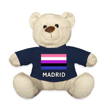 Genderfluid Pride Flag Madrid - Teddy Bear - french navy - Front