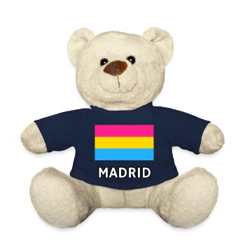 Pan Pride Flagge Madrid - Teddy - French Navy - Vorne