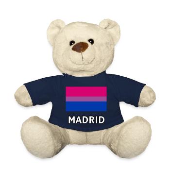 Bi Pride Flagge Madrid - Teddy - French Navy - Vorne