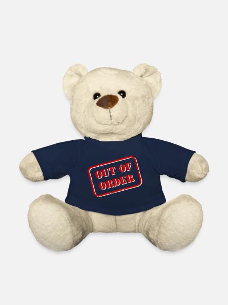 OUT OF ORDER - aesthatic - line art - Teddy Bear - french navy