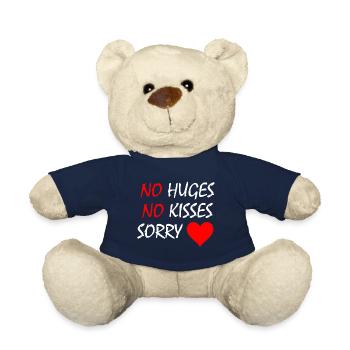 No Hugs, No Kisses, Sorry - Teddy Bear - french navy - Front