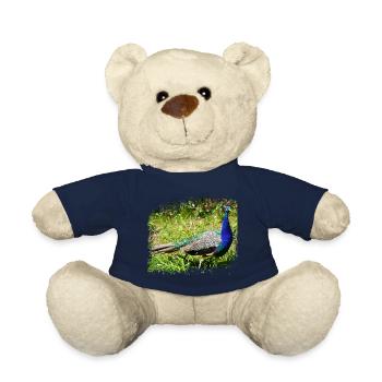 The peacock is originally from India - Teddy Bear - french navy - Front
