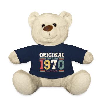 55ème anniversaire cadeau mari Original février 1970 - Nounours - bleu marine - Devant