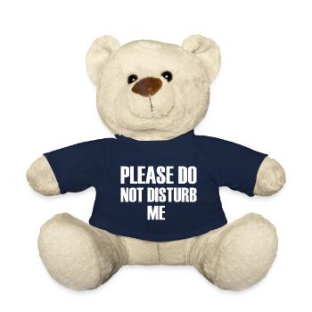 Please do not disturb me - Teddy Bear - french navy - Front