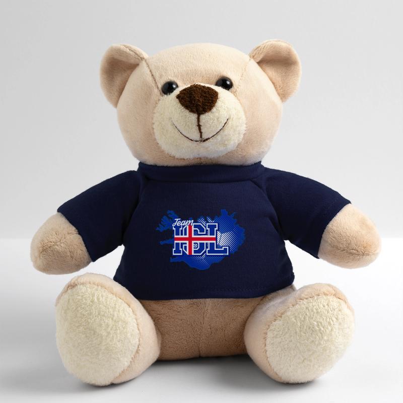 Team ISL Map Iceland with Ball Pattern Teddy Bear