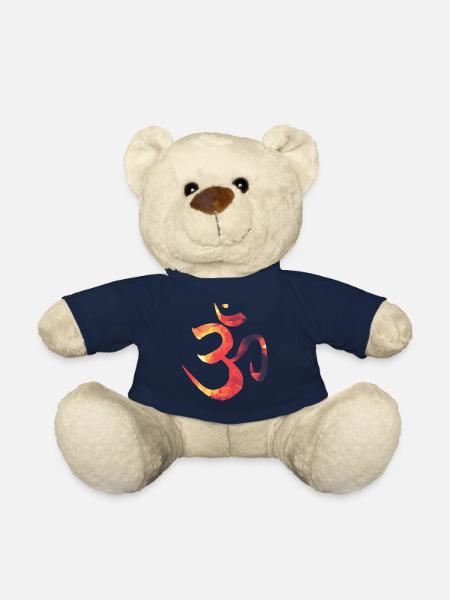 Gift Yoga Om Meditation Hinduism Buddha - Teddy Bear - french navy