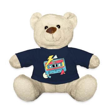 Kassette Musik 80s Geschenk Pop Style Geschenkidee - Teddy - French Navy - Vorne