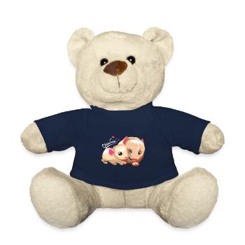 Chinchilla south america rodent pet gift - Teddy Bear - french navy - Front