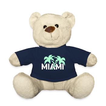 SUNSHINESTATE MIAMI Palmen im Neonstyle - Teddy - French Navy - Vorne