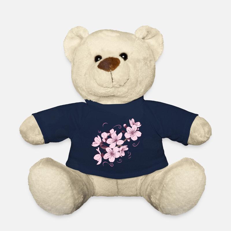 Fleur japonais cadeau cool - Nounours - bleu marine