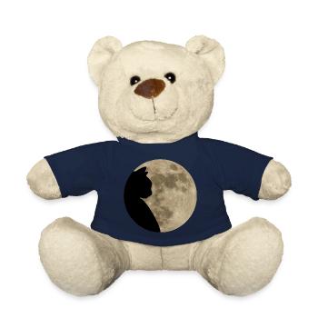 Katze Mond Katzendesign Silhouette Katzenmama - Teddy - French Navy - Vorne