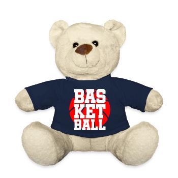 Basketball Ball Slam Dunk Rebound Geschenk - Teddy - French Navy - Vorne