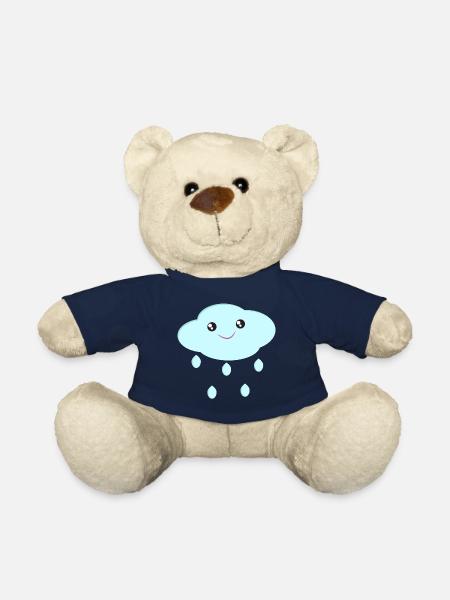 Nuage mignon cadeau de style kawaii nuage pour les enfants - Nounours - bleu marine