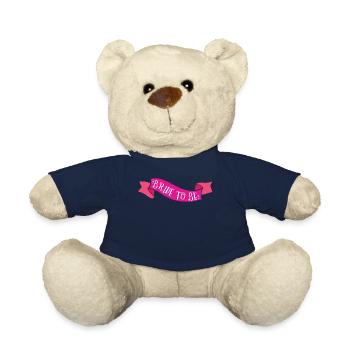 Bride Bride to be JGA Party Wedding Gift - Teddy Bear - french navy - Front