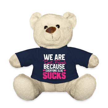 Meilleur Amis Adage Amie Drôle de cadeau - Nounours - bleu marine - Devant