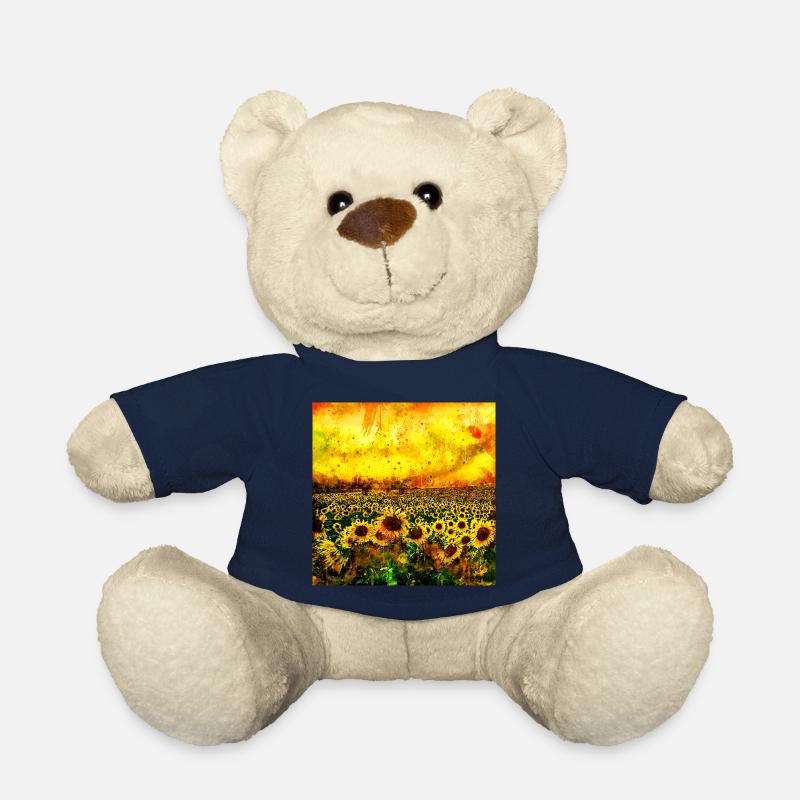 abstrakte Sonnenblumen wsstd - Teddy - French Navy