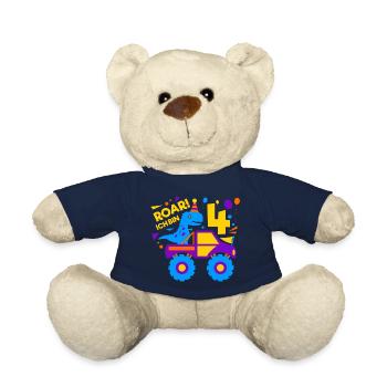T-Shirt Geburtstagsgeschenk Für Kinder - Teddy - French Navy - Vorne