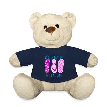 Life is better in flip flops - Teddy Bear - french navy - Front